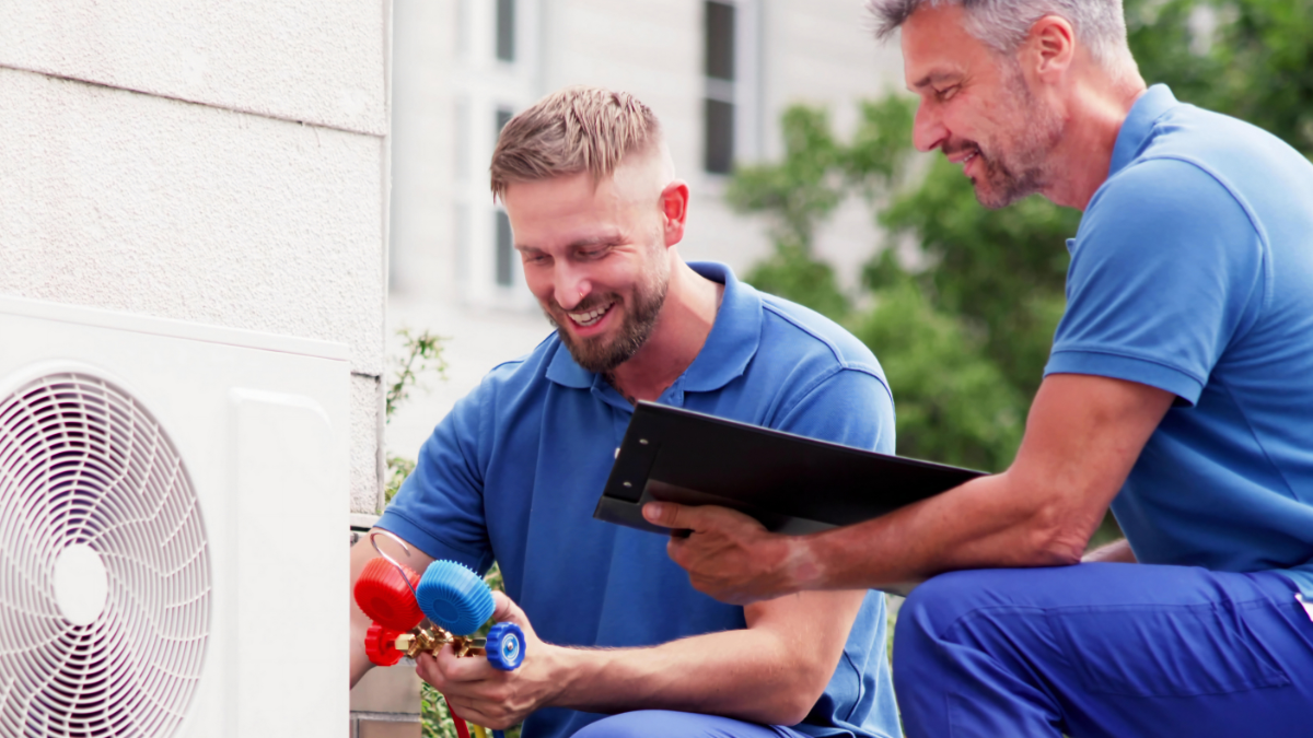 2 Outdoor air conditioning unit installation